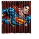 thumbnail image 1 of Cortina de ducha con el logotipo de Superman, juego de cortinas de baño con ganchos, tamaño 66 x 72 pulgadas, 1 of 3