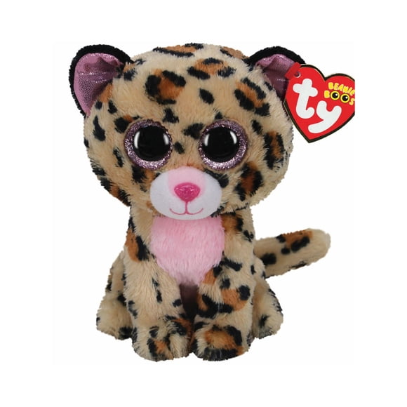 Ty Beanie Boos Livvie Leopardo Café/Rosado Regular
