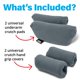 thumbnail image 2 of Juego de accesorios para muletas Crutch Comfort Deluxe, forro polar suave, gris, 2 of 4