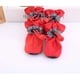 thumbnail image 1 of Protectores de patas de botas para perros, zapatos de botas de invierno para perros pequeños, con suela antideslizante y peluche para caminar al aire libre con nieve cálida, paquete de 8 (ro, 1 of 3