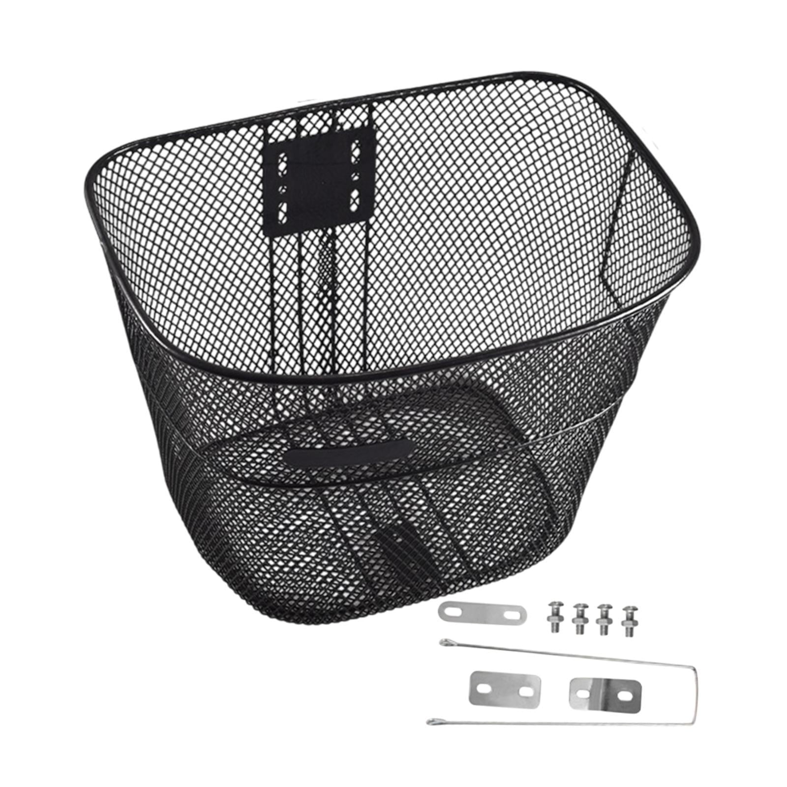 Ioensy - Cesta Delantera Para Bicicleta, Portamascotas De Metal Para Exteriores, Bicicletas De Montaña Y Carretera, Compras, L, Con Soporte Largo