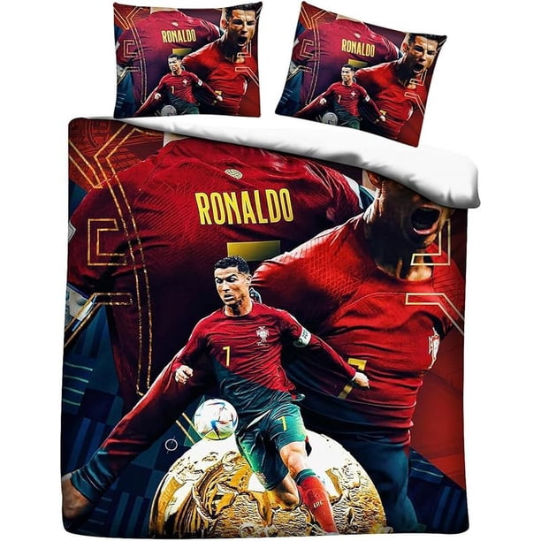 Soccer bedding Football cover-Ultra Soft Football bedding set soccer cover set with 2 pillowcases closure breathable microfiber bedding