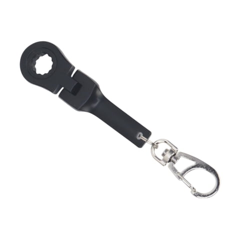 Ioensy - Llavero Con Llave De Trinquete De 10 Mm, Compacto, Para Mujeres Y Hombres, Resistente, Color Negro