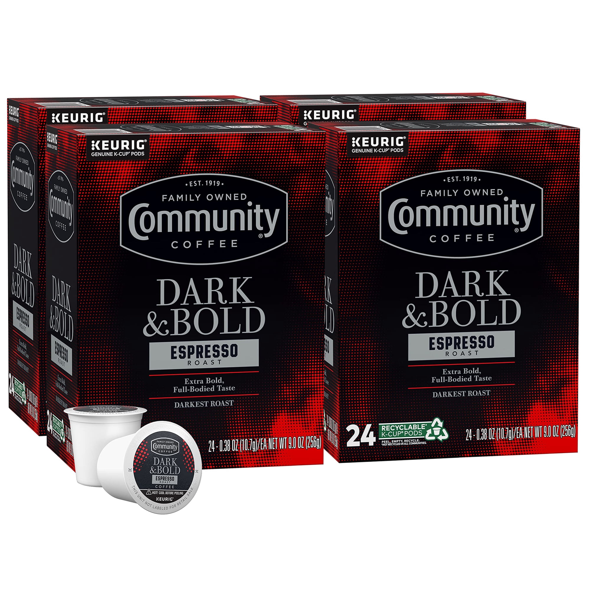 Coffee Pods Community Coffee Dark & Bold Espresso Roast 96