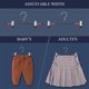 thumbnail image 4 of Paquete de 5 perchas para pantalones y faldas de 12 pulgadas con clips, antideslizantes, resistentes, ultrafinas y ahorradoras de espacio., 4 of 5