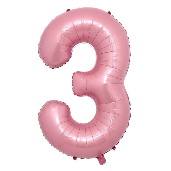 Globos con números Ruinasi, 16 cm, papel de aluminio rosa para decoración de fiestas