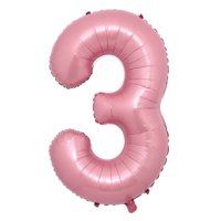 Ruiansi - Globos Con Números Ruinasi, 16 Cm, Papel De Aluminio Rosa Para Decoración De Fiestas