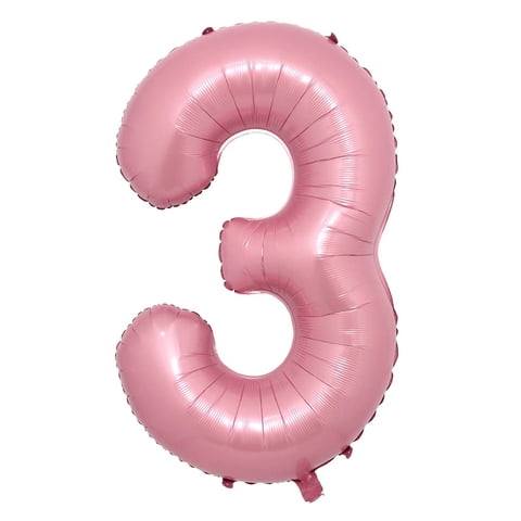 Ruiansi - Globos Con Números Ruinasi, 16 Cm, Papel De Aluminio Rosa Para Decoración De Fiestas