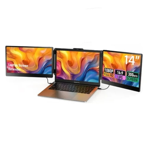 Crusec - Extensor Dual De Pantalla Notebook Portatil 14 Pulgadas