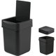 thumbnail image 4 of Minibote de basura Carrotez, tocador para cafetería, 2 L, 0.5 galones, negro, 4 of 9