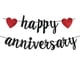 thumbnail image 1 of Pancarta de feliz aniversario, letrero divertido para decoraciones de fiesta de aniversario de bodas, banderines para fiesta de aniversario de cumpleaños (negro)., 1 of 2