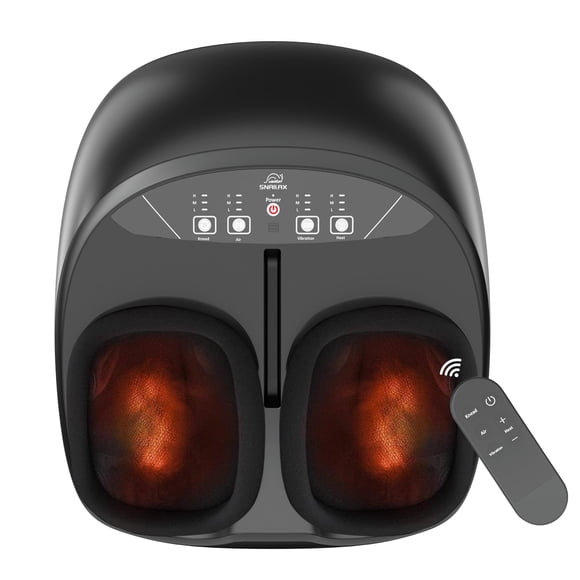 Masajeador de pies Snailax con calor, mando a distancia, shiatsu
