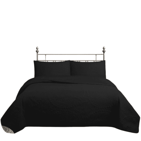 Cubrecama Quilt Reversible 1 5 Plazas Negro Wonder Collection Martiné