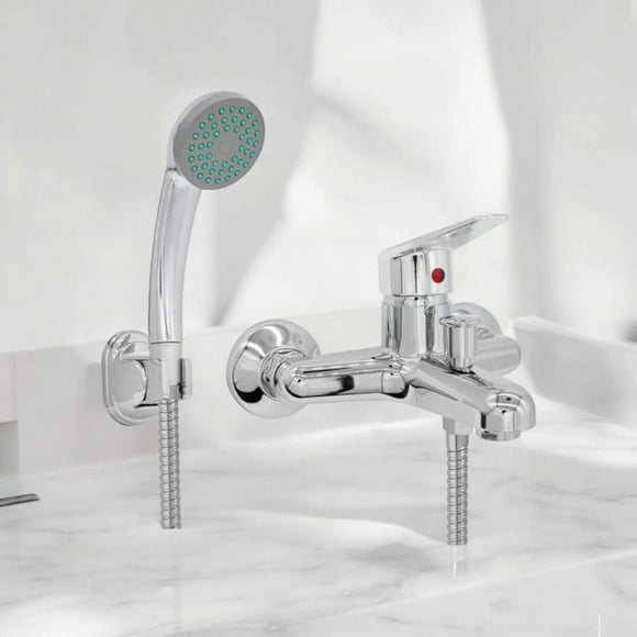 Llave Monomando Para Tina/Ducha Dakota En Acero Inoxidable