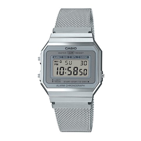 Reloj Casio A700Wm-7Adf Resina Unisex Plateado Plateado