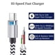 thumbnail image 4 of Cable USB tipo C QQLIKE de nailon trenzado de 1,8 m para Samsung Galaxy, 4 of 6