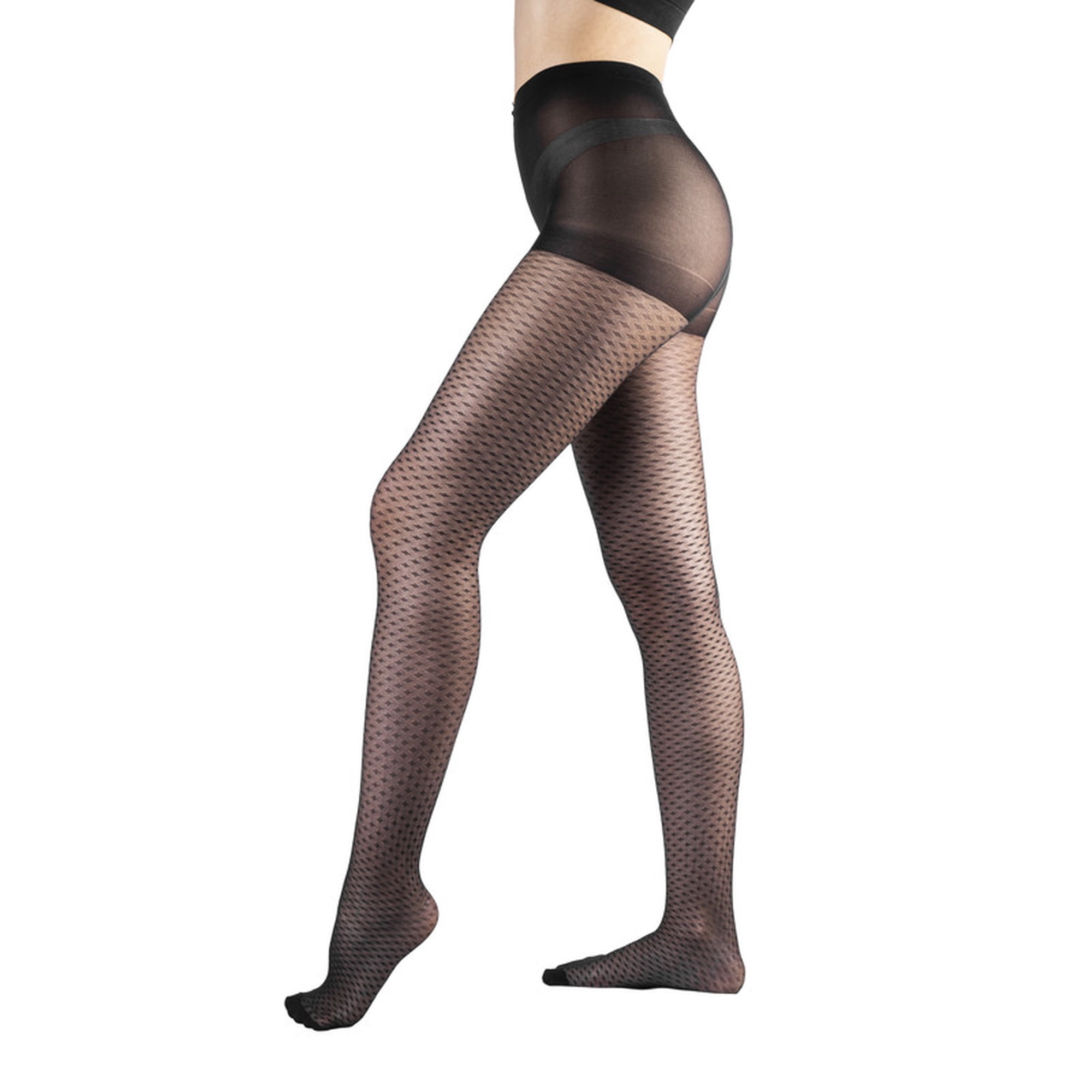 Ingesa - Panty Negra 70 Denier Diseño 3 Lunares S-m Negro