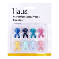 Set De Marcador Vaso Y Copas 8 Piezas Silicona Multicolor 1 Un Mainstays