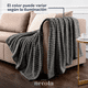 thumbnail image 3 of Frazada Acanalada 300 GSM Casa Nerola Gris Oscuro 2 Plazas 230 X 200 Cm, 3 of 11