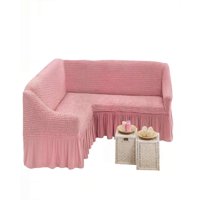 Genérico - Funda Cubre Sofa En Forma De L Color Rosado