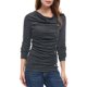 thumbnail image 5 of INSPIRE CHIC Top de Mujer con Cuello Alto de Manga Larga, Decoración de Botones, Frente Fruncido, Ajuste Regular, Pulóver 3XL Gris Oscuro, 5 of 7