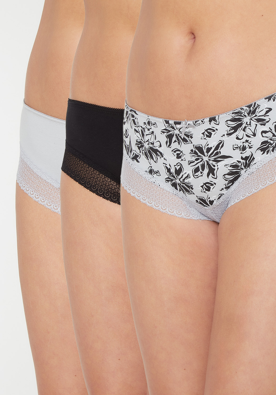 Pack 3X Pantaleta Algodón P314.0024-Gri4 Kayser