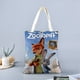 thumbnail image 2 of Zootopia Bolso de tela con estampado de lienzo para mujer, bolsa de compras reutilizable y estética, con cremallera interior, regalo para mujer,38*45cm., 2 of 6