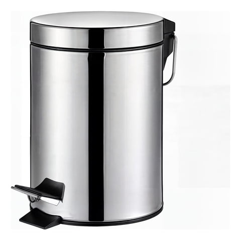 Genérico - Papelero Basurero Acero Inoxidable Moderno Pedal Tapa Cubo