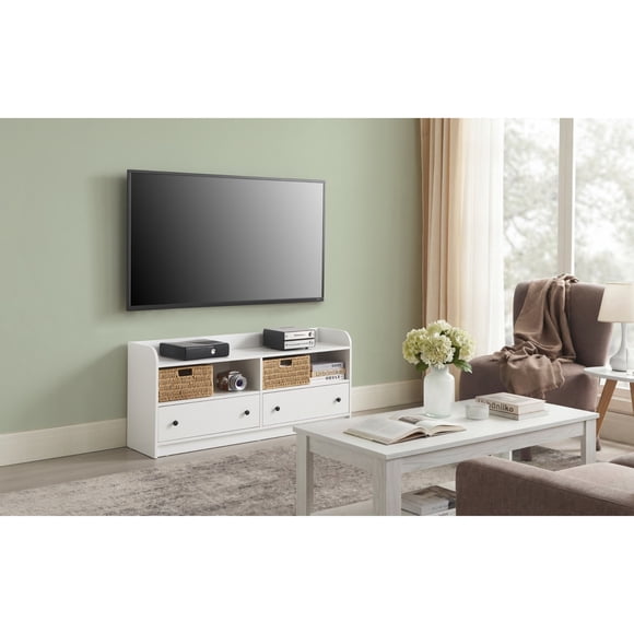 Rack TV 2 Cajones Rona Blanco 123.4x33x55 Cm
