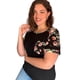 thumbnail image 1 of Polera Negra  Estampado Floral con Bolsillo., 1 of 5