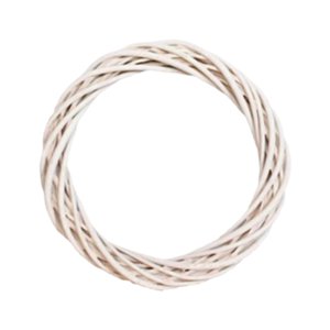 Bothyi - Guirnalda De Ratán Hecha A Mano, Guirnalda Artificial De 12 Pulgadas Para Chimenea De Navidad, Fiesta, Color Blanco