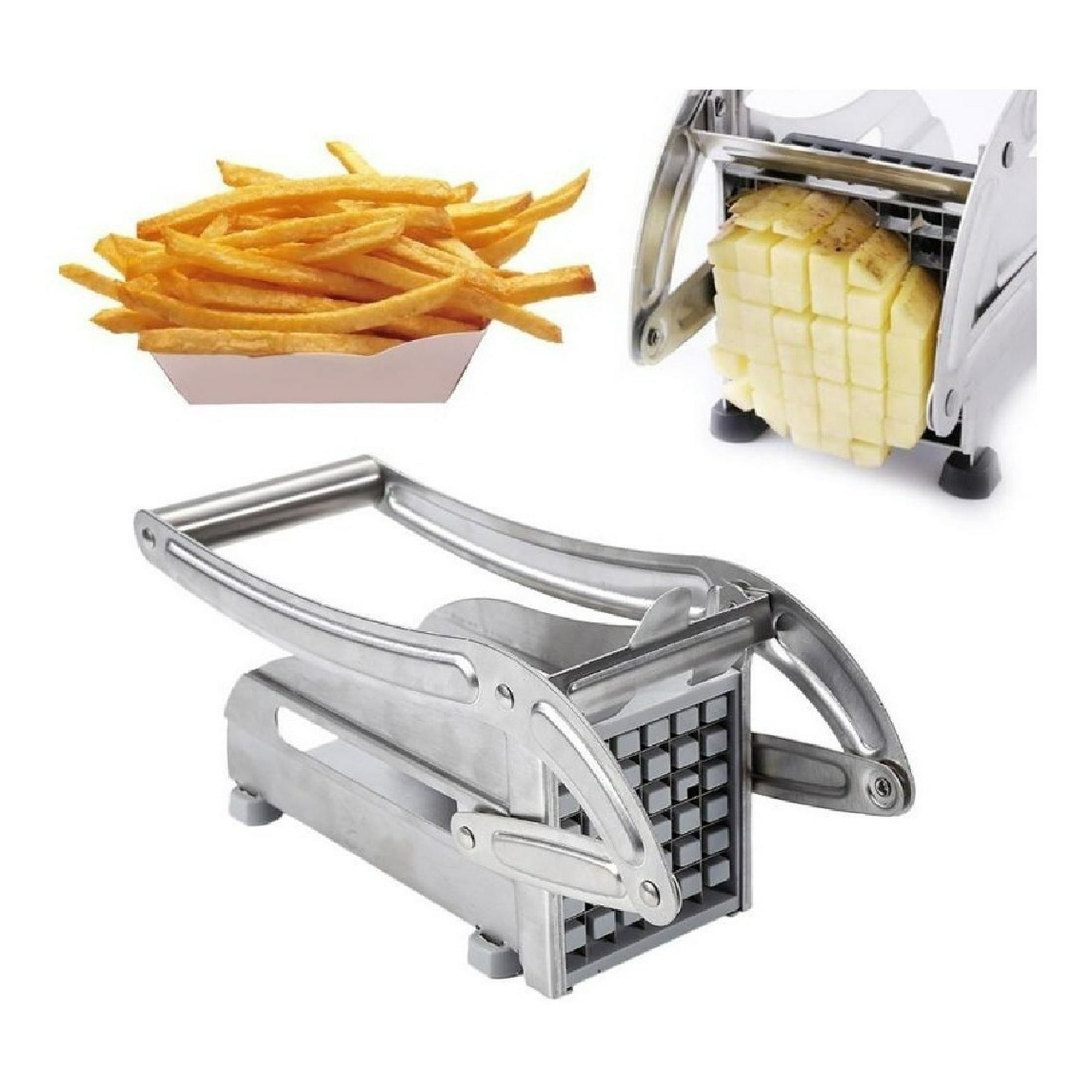 Genérico - Cortador Picador Papas Fritas Vegetales Frutas Verdura Acero