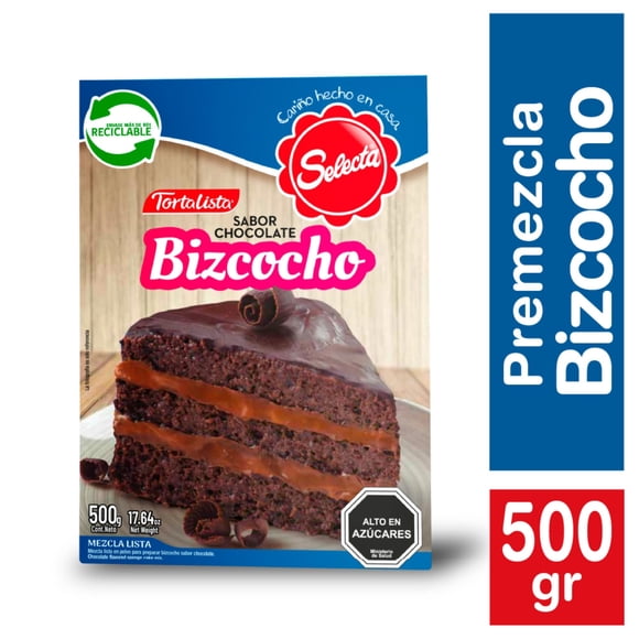 Premezcla Tortalista Bizcocho Chocolate Caja, 500 g