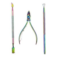 Genérico - Kit Corta Cutículas + Repujadores 3 Piezas