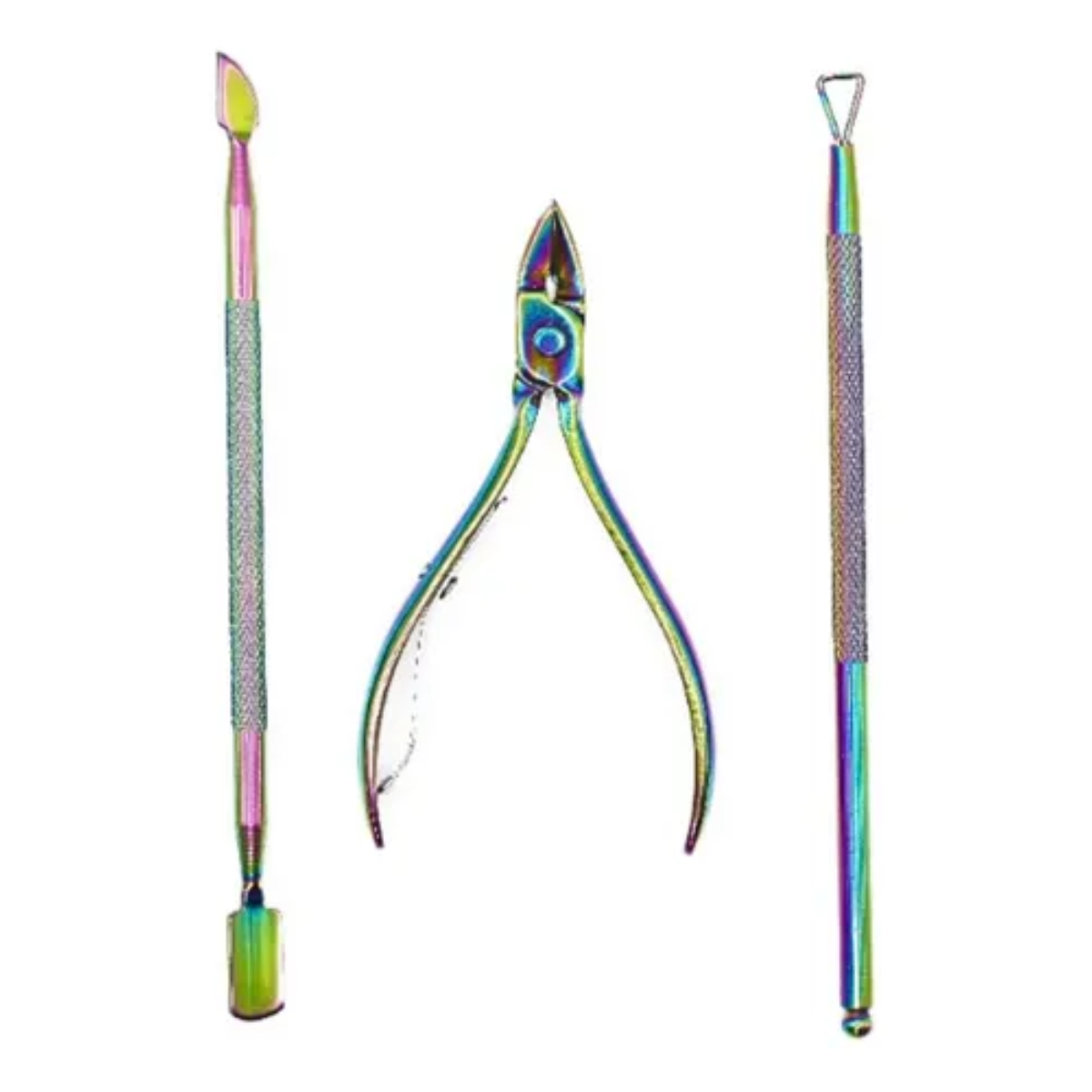 Genérico - Kit Corta Cutículas + Repujadores 3 Piezas