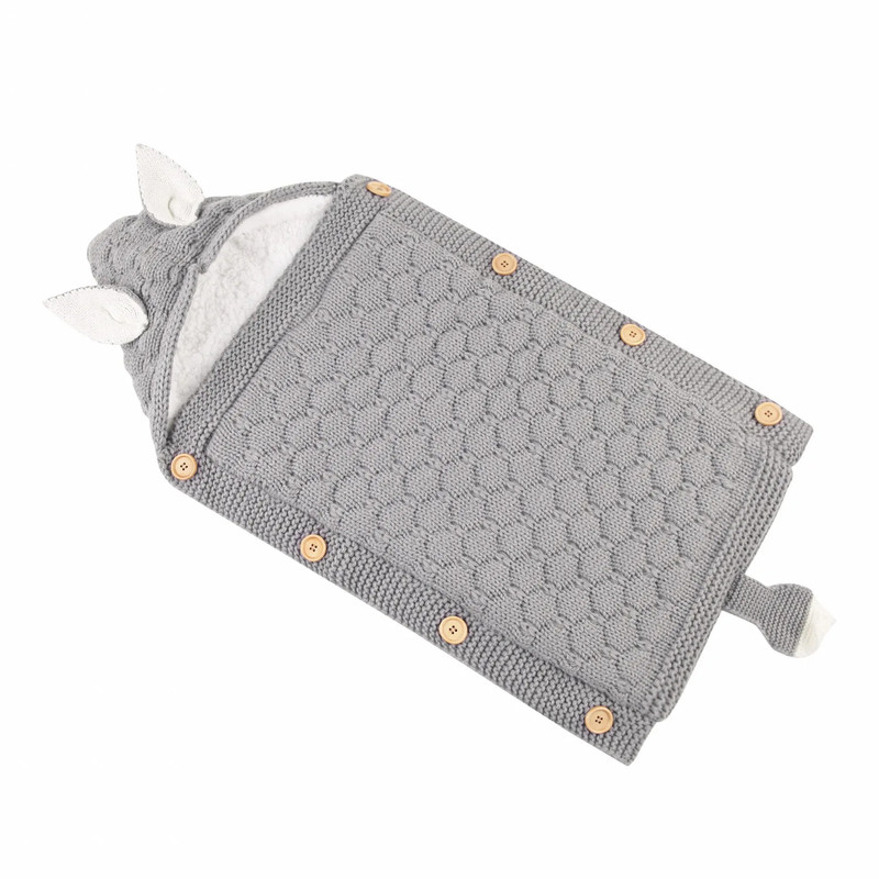 Genérico - Saco Dormir Invierno Tejido Con Capucha Suave Bebe Lau
