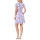 thumbnail image 3 of INSPIRE CHIC Vestido de Chifón Floral con Mangas Volantes, Lazo en el Cuello en V, por Encima de la Rodilla, Línea A con Volantes para Mujer, Talla S, Color Púrpura Claro, 3 of 6