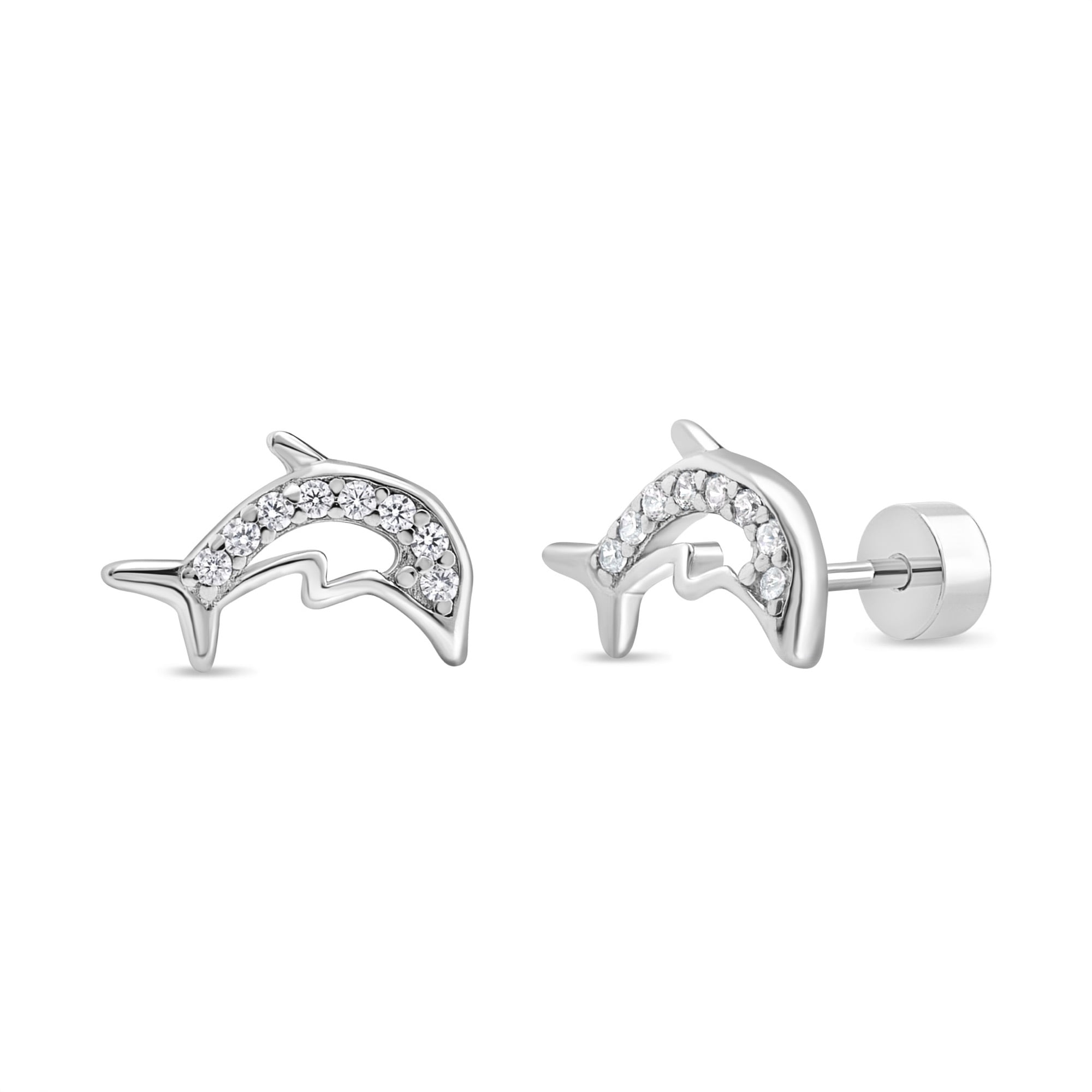 Tiana Joyas - Aros De Delfin Con Circones De Plata 925