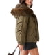 thumbnail image 4 of Chaqueta Recortada con Forro de Felpa Ajustable y Ribete de Piel Sintética para Mujer INSPIRE CHIC Talla Extra Grande Café, 4 of 6
