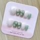 thumbnail image 3 of Uñas Press-on Adhesivas Postizas Reutilizables 10pcs Flores Verde Tallas S, 3 of 9