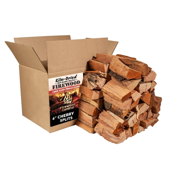 Leña de cerezo Firewood Central, trozos de 15 cm, paquete de 19 kg