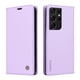thumbnail image 3 of Funda Billetera de Cuero para Samsung Galaxy S21 Ultra con Tarjetero y Soporte - Tapa Magnética Morado, 3 of 6