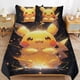 thumbnail image 1 of Pi-ka-chu Bed Duvet Cover Microfiber Bedding Sets 3D Printed Lightweight 3 Piece Comforter Sets for Kids Boys Girls, 1 of 5