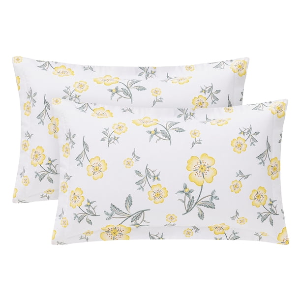 REGALWOVEN 2 Pack Funda de Almohada de Algodón, Funda de Almohada Suave y Refrescante con Cierre de Sobre, Fundas de Almohada para Mujeres y Hombres, Resistente a las Arrugas Color B Queen