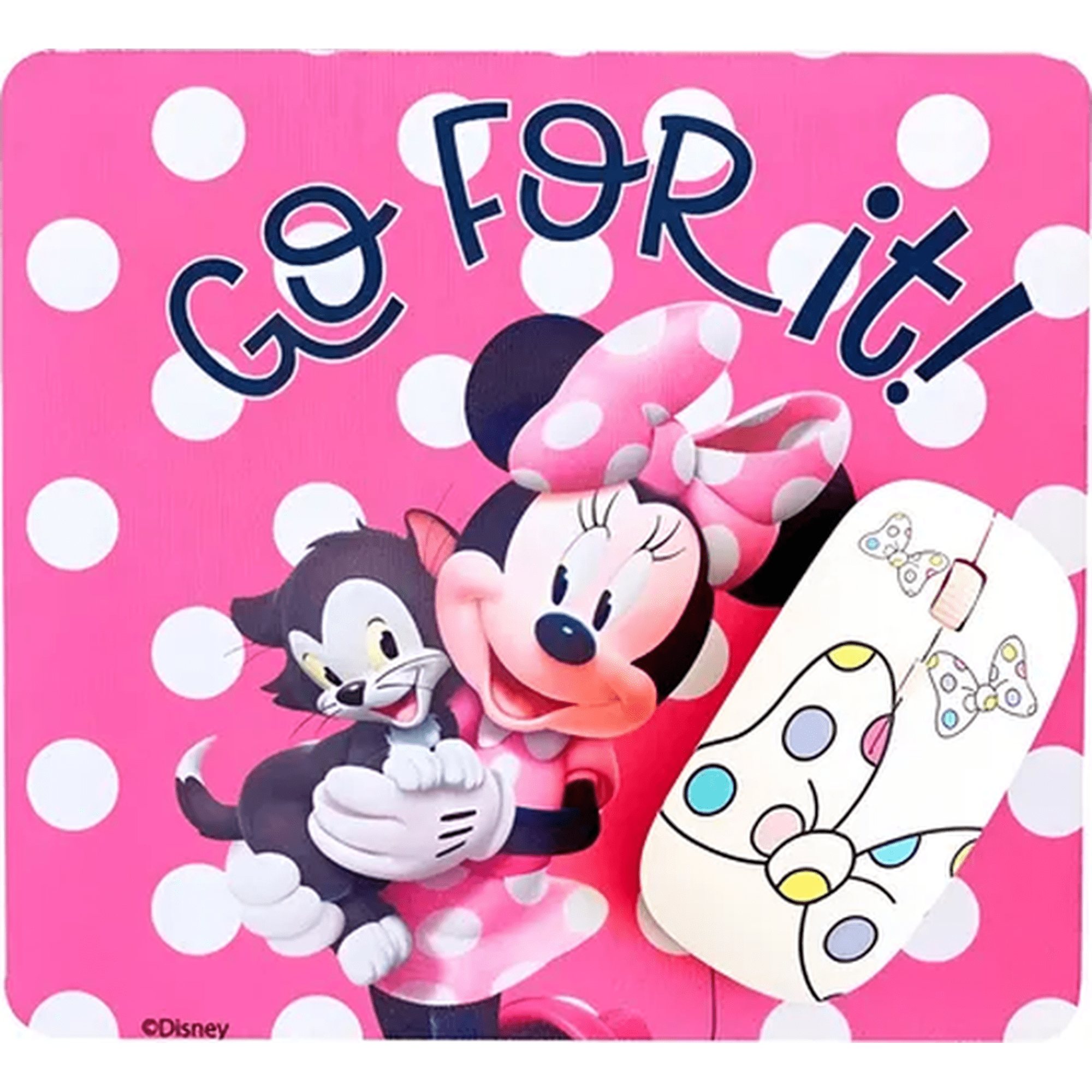 Genérico - Kit Mouse Inalámbrico + Pad Disney Minnie Pink