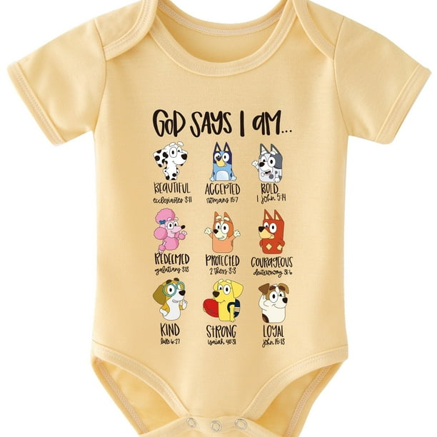 Infant Baby Girls Cute Animal Graphic Print Romper, Newborn Short Sleeve Round Neck Onesie Clothes