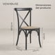 thumbnail image 4 of Silla Comedor Madera Negra Rattan Apilables Crossback Venhoouse, 4 of 8