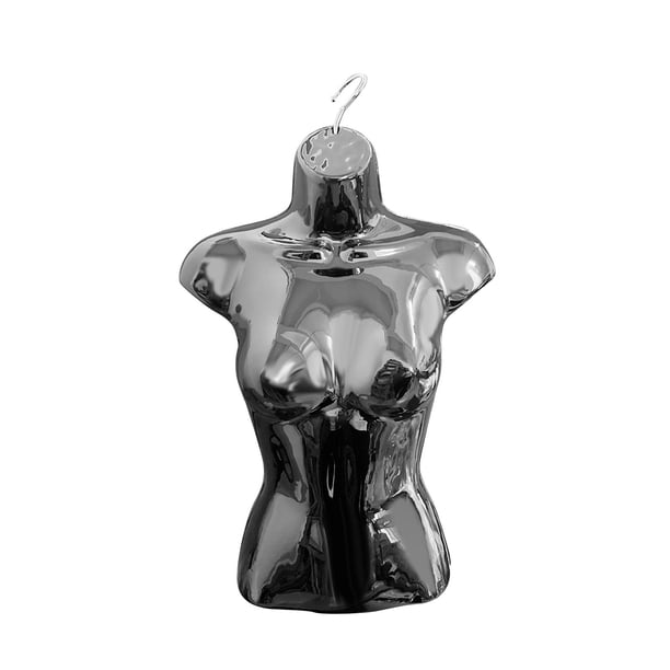 Maniquí Femenino Torso Gancho Colgante De Moda Para Tienda Al Por Menor Modista Forma Negro