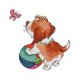 thumbnail image 1 of Kit de punto de cruz estampado con bola de un perro DIY Costura 11CT 27x27cm, 1 of 5