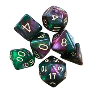 Bothyi - 7X Dados Poliédricos Juego De Dados De Adivinación Astrológica Juego De Dados Para Bar Rojo Y Verde